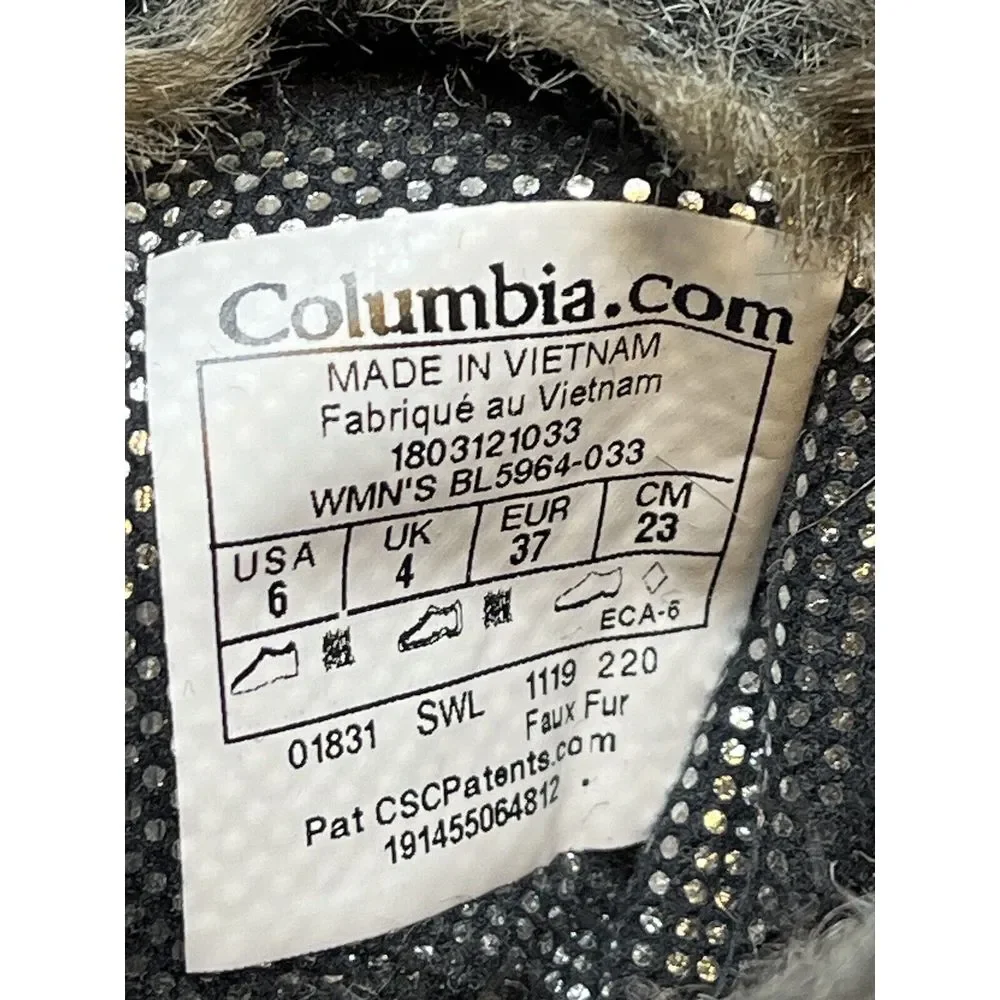 Columbia Women's Minx Mid Iii Snow Boot - Ti Grey Steel/Grey Ice Faux Fur Size 6
